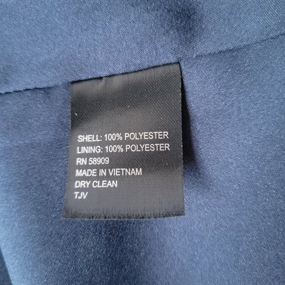 Gianni Bini V-Neck, Short Sleeve, Navy Blue, Tie Waist, Wrap Mini Dress, Sz 8, - Picture 5 of 7